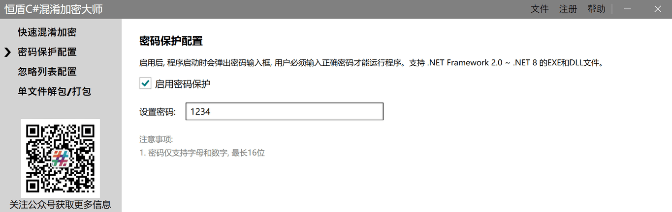 密码保护界面